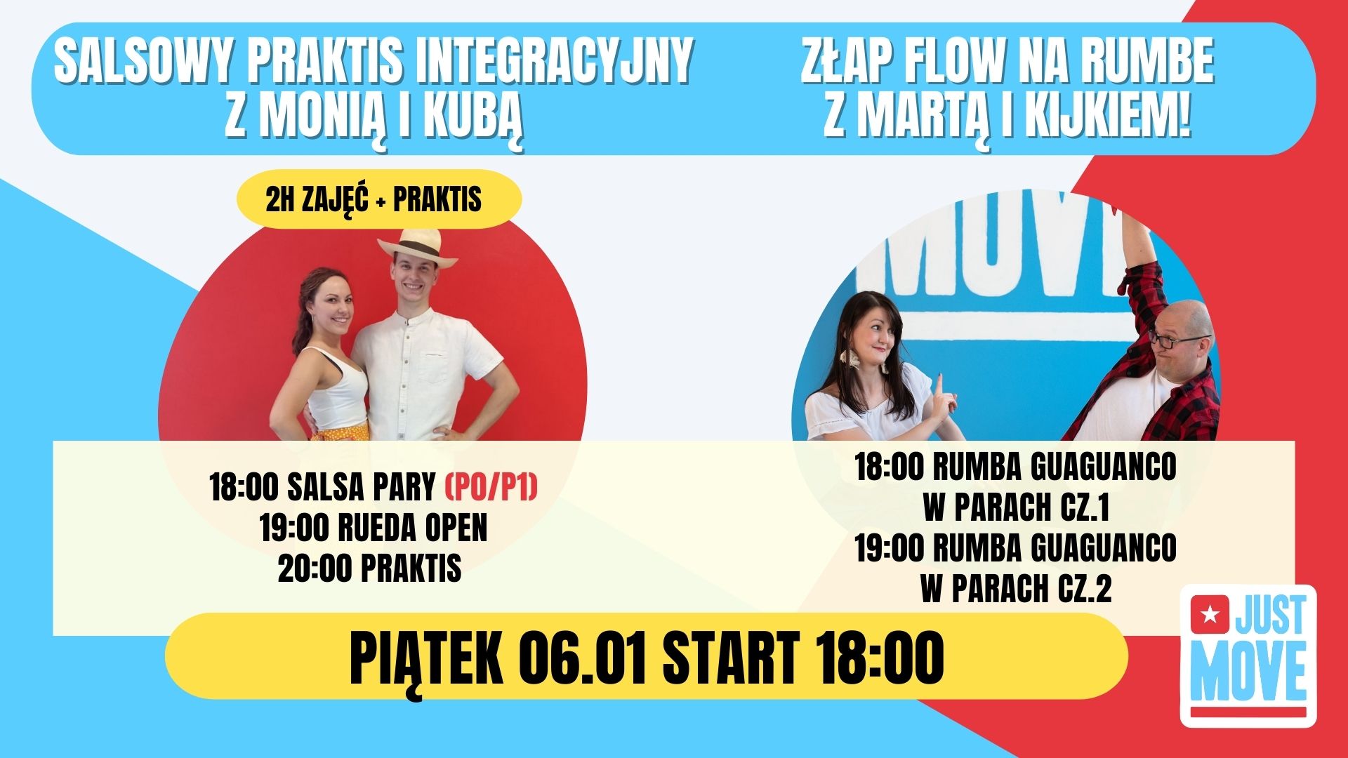 Trzech Króli w Just Move! Zajęcia + praktis