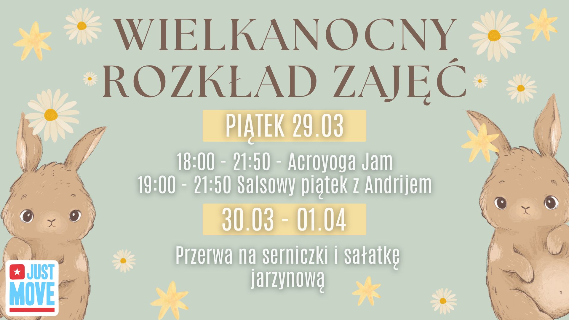 Wielkanocny rozkład zajęć