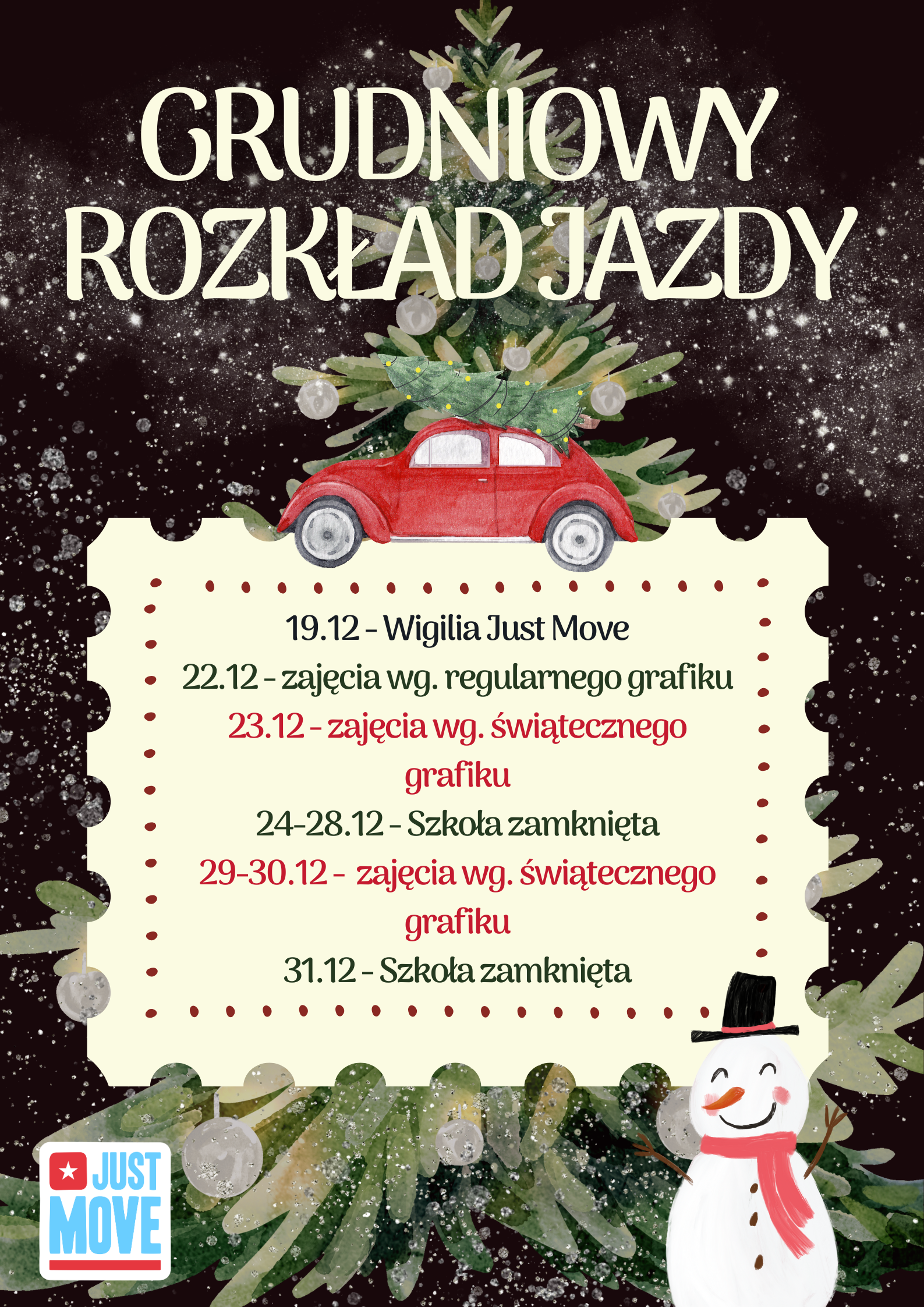 Grudniowy rozkład jazdy 🎅🏻